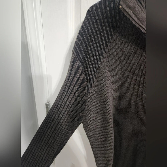BKE Buckle brown men pullover collared knit sweater stretch men size medium - Picture 6 of 9